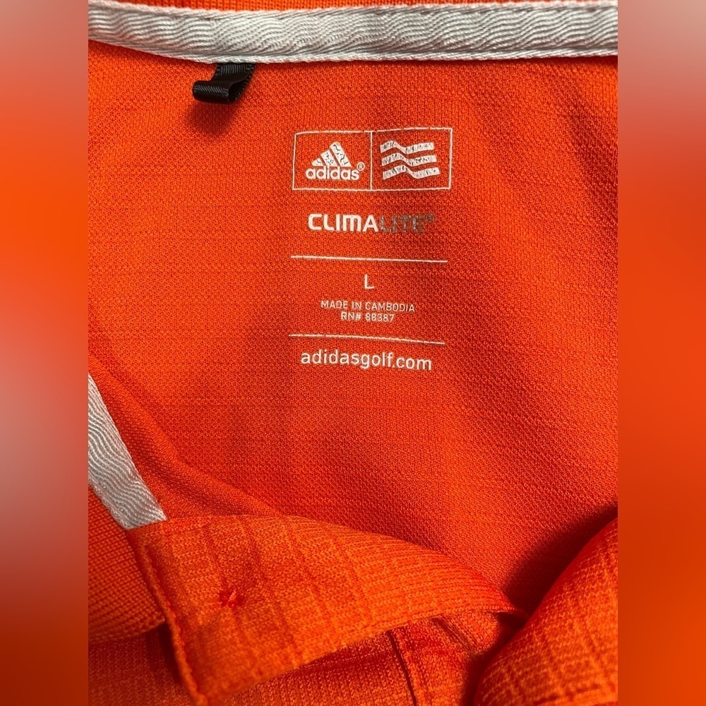 Adidas Basic Sport Polo size L color orange - Picture 4 of 6